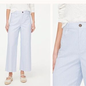 J Crew Factory Pinstripe Cropped Pants Light Jean size 27